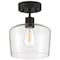 Access Lighting Port Nine Chardonnay, Chardonnay LED SemiFlush, Matte Black Finish, Clear Glass 63147LEDDLP-MBL/CLR - alternate 4